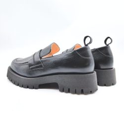 Werner1911 Bio Chunky Loafer Uferschwalbe in schwarz mit Anziehschlaufe