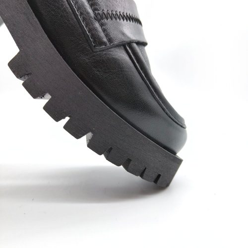 Werner1911 Bio Chunky Loafer Uferschwalbe in schwarz mit runder Spitze