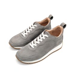 Werner 1911 Bio-Sneaker Wachtel in Hellgrau Nubukleder