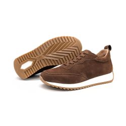 Werner 1911 Bio-Sneaker Wachtel in Braun mit Profilsohle