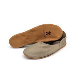 Werner 1911 Bio-Reisehausschuhe Koala in Stone mit Rauledersohle