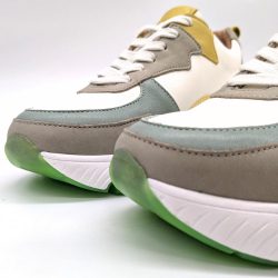 Werner 1911 Bio-Sneaker Buchfink grün Mix mit runder Spitze