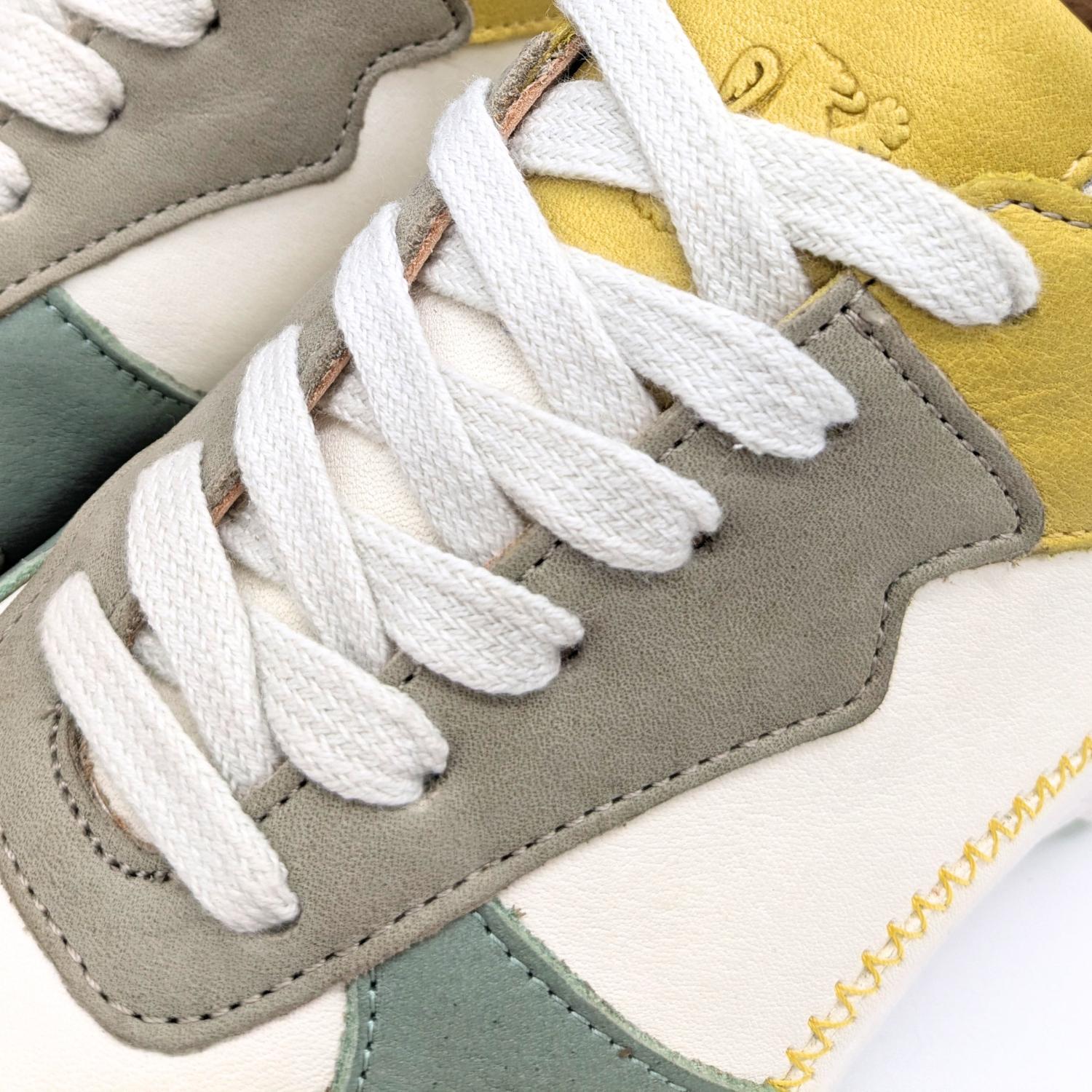 Werner 1911 Bio-Sneaker Buchfink grün Mix mit Schnürung