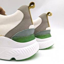 Werner 1911 Bio-Sneaker Buchfink grün Mix mit Zuglasche