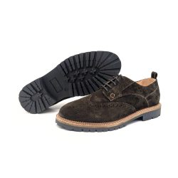 Werner 1911 Bio-Schnürschuh Angus in Mokka mit Profilsohle