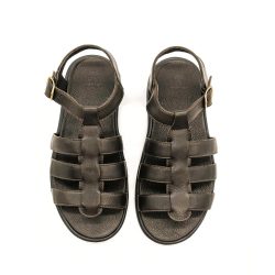 Werner 1911 Herren Bio-Römersandale in Mokka Nappaleder