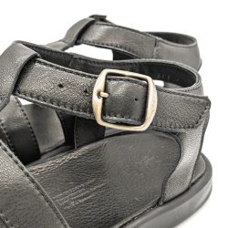 Werner 1911 Herren Bio-Römersandale in Schwarz mit Schnalle