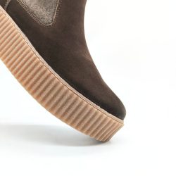 Werner 1911 Bio-Chelsea Boot Fennek in Mokka mit Plateausohle