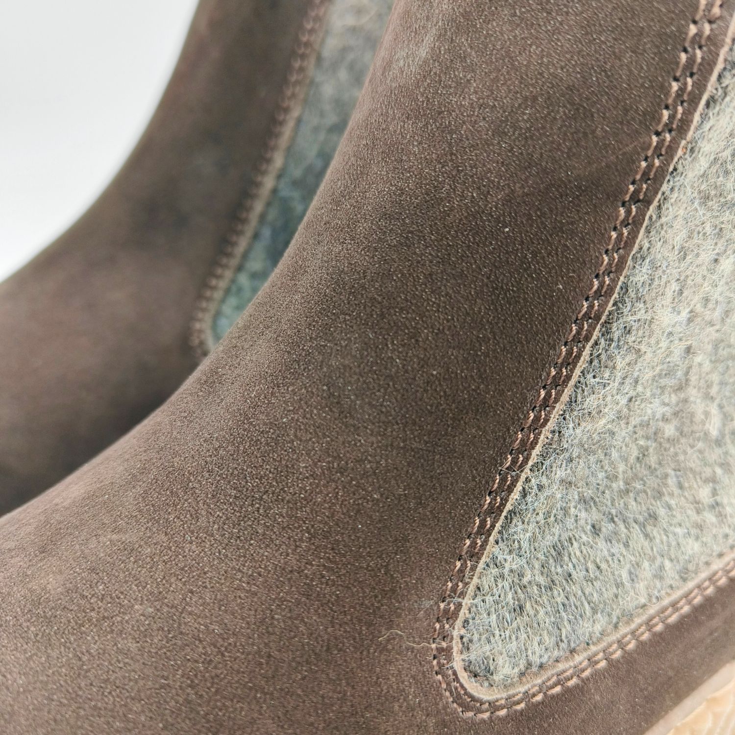 Werner 1911 Bio-Chelsea Boot Fennek in Mokka Nubukleder