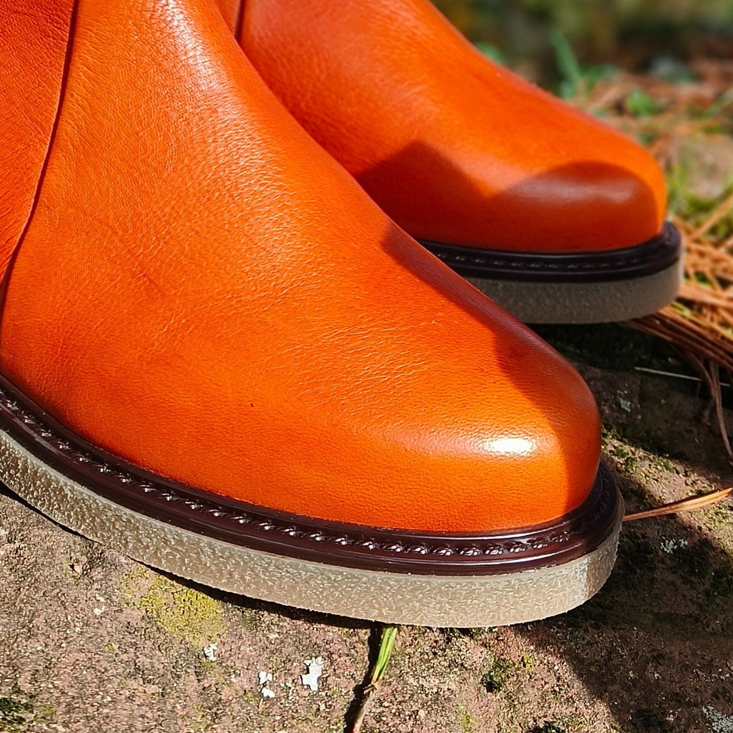 Winterstiefel mit Lodenfutter - Opossum - dunkles orange – Bild 2