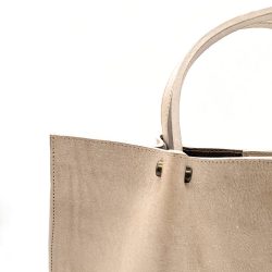 Werner 1911 Shopper Guttenburg aus Bioleder in beige mit kurzen und langen Henkeln