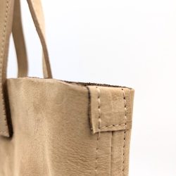 Werner 1911 Tote Bag Tanstein aus Bioleder in Beige Nubukleder