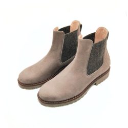 Werner 1911 Herren Bio Chelsea Boot Tüpfelhyäne taupe Nubukleder