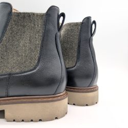 Werner 1911 Bio Chelsea Boots Herren Tüpfelhyäne schwarz mit Zuglasche