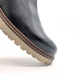 Werner 1911 Bio Chelsea Boots Herren Tüpfelhyäne schwarz mit runder Spitze