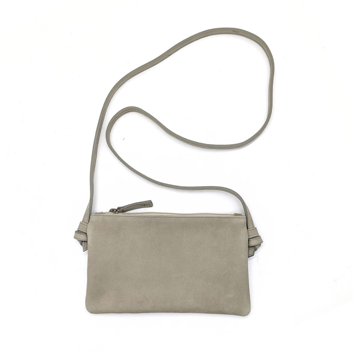 Werner 1911 Clutch und Umhängetasche Wegelnburg in Grau Nubukleder