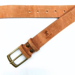 Werner 1911 breiter Bio-Ledergürtel Schwarzbach in Ocker