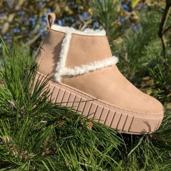 Werner 1911 Bio-Low Boot Wildschaf in beige mit Plateausohle