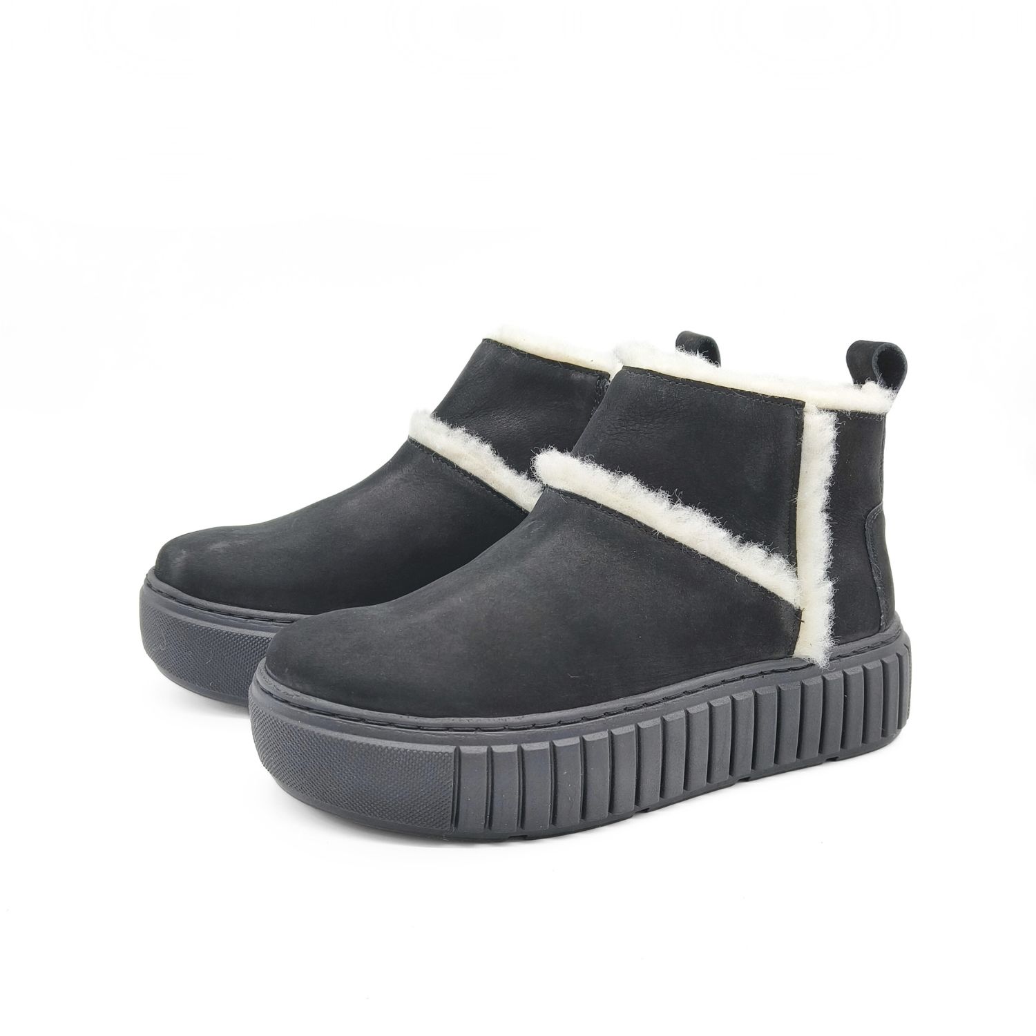 Werner 1911 Bio Low Boot Wildschaf in schwarz mit Warmfutter