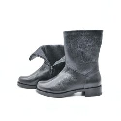 Werner 1911 Bio-Schaftstiefel Zwergkaninchen in schwarz mit Lodenfutter