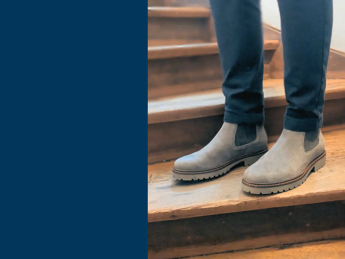 Werner 1911 Herren Bio Chelsea Boot Hyäne in Taupe Tablet Banner