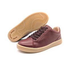 Werner 1911 Bio-Sneaker Eistaucher in Weinrot mit flacher Sohle