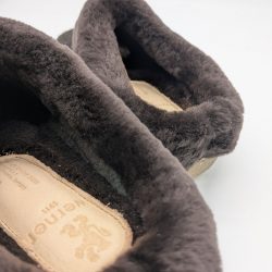 Werner 1911 Bio-Hausschuh Faultier in Mokka mit Lammfellfutter