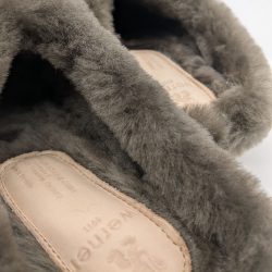 Werner 1911 Bio-Hausschuh Faultier in Borke mit Lammfellfutter