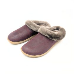 Werner 1911 Bio-Hausschuh Faultier in Bordeaux Velour