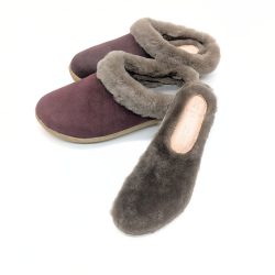 Werner 1911 Bio-Hausschuh Faultier in Bordeaux mit herausnehmbarer Einlage