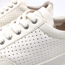 Werner 1911 Bio-Sneaker Amsel in Naturweiß mit Perforation