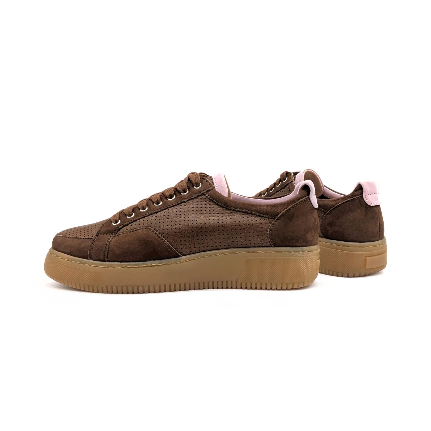 Werner 1911 Bio-Sneaker Amsel in Cognac mit Nappa-Nubukleder