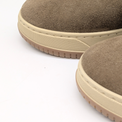 Werner 1911 B-Ware Low Boot mit Lammfellfutter in taupe mit runder Spitze