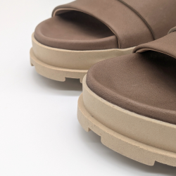 Werner 1911 Pantolette mit Schnalle im Naturton mit runder Spitze