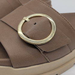 Werner 1911 Pantolette im Naturton mit nickelfreier, runder Schnalle