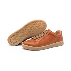 Werner 1911 Bio-Sneaker Eistaucher in dunklem Orange mit flacher Sohle