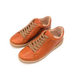 Werner 1911 Bio-Sneaker Eistaucher in dunklem Orange mit Schnürung