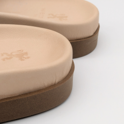 Werner 1911 Pantolette mit ergonomischem Fußbett aus Naturleder Hundsrose in mokka