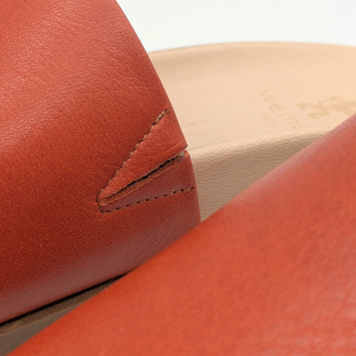 Werner 1911 Pantolette mit ergonomischem Fußbett in rostrot mit Elastikband