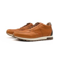 Werner 1911 Herren Bio-Sneaker Karakara aus Nappaleder in dunklem Orange mit aus Nappaleder