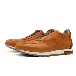 Werner 1911 Herren Bio-Sneaker Karakara aus Nappaleder in dunklem Orange mit aus Nappaleder