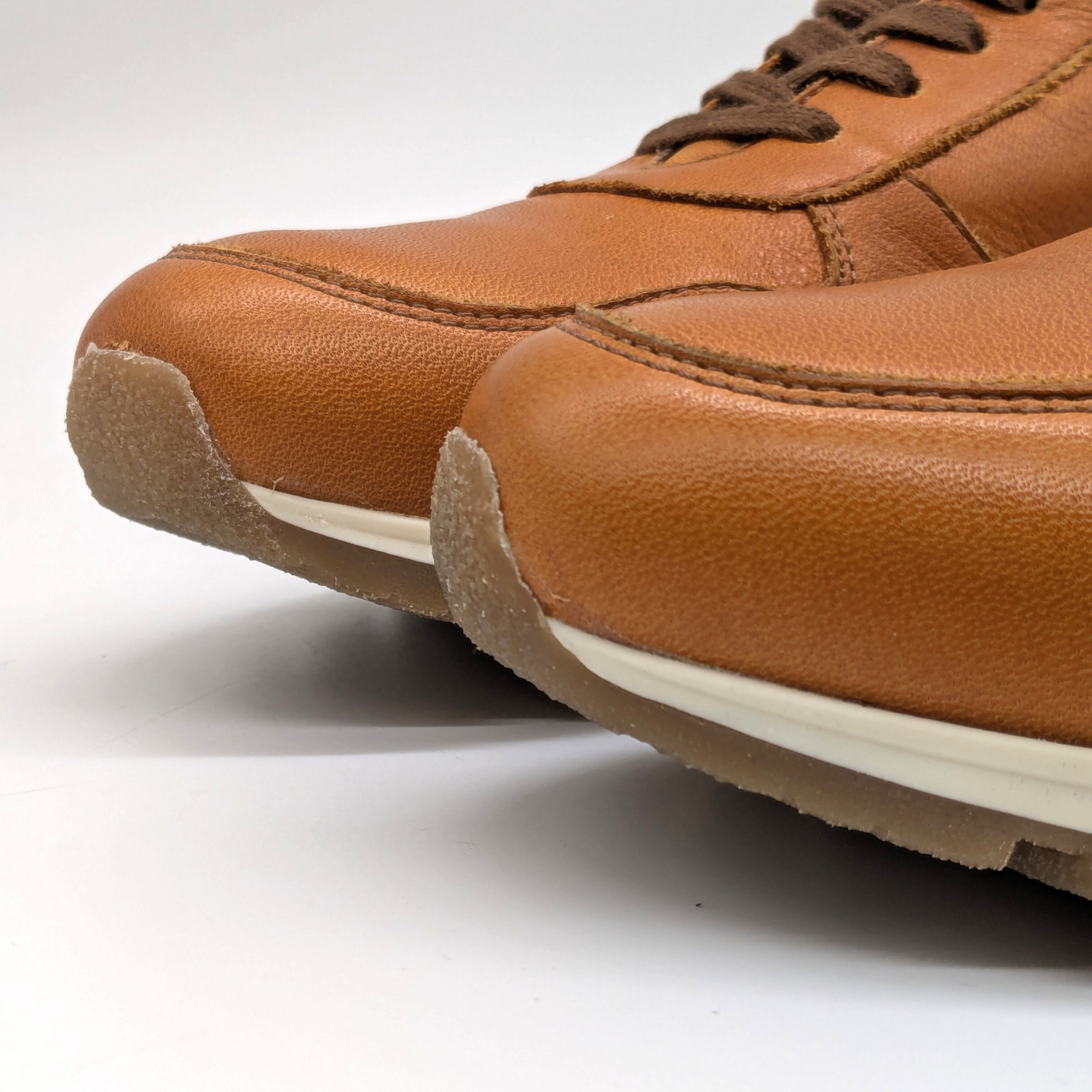 Werner 1911 Herren Bio-Sneaker Karakara aus Nappaleder in dunklem Orange mit runder Spitze