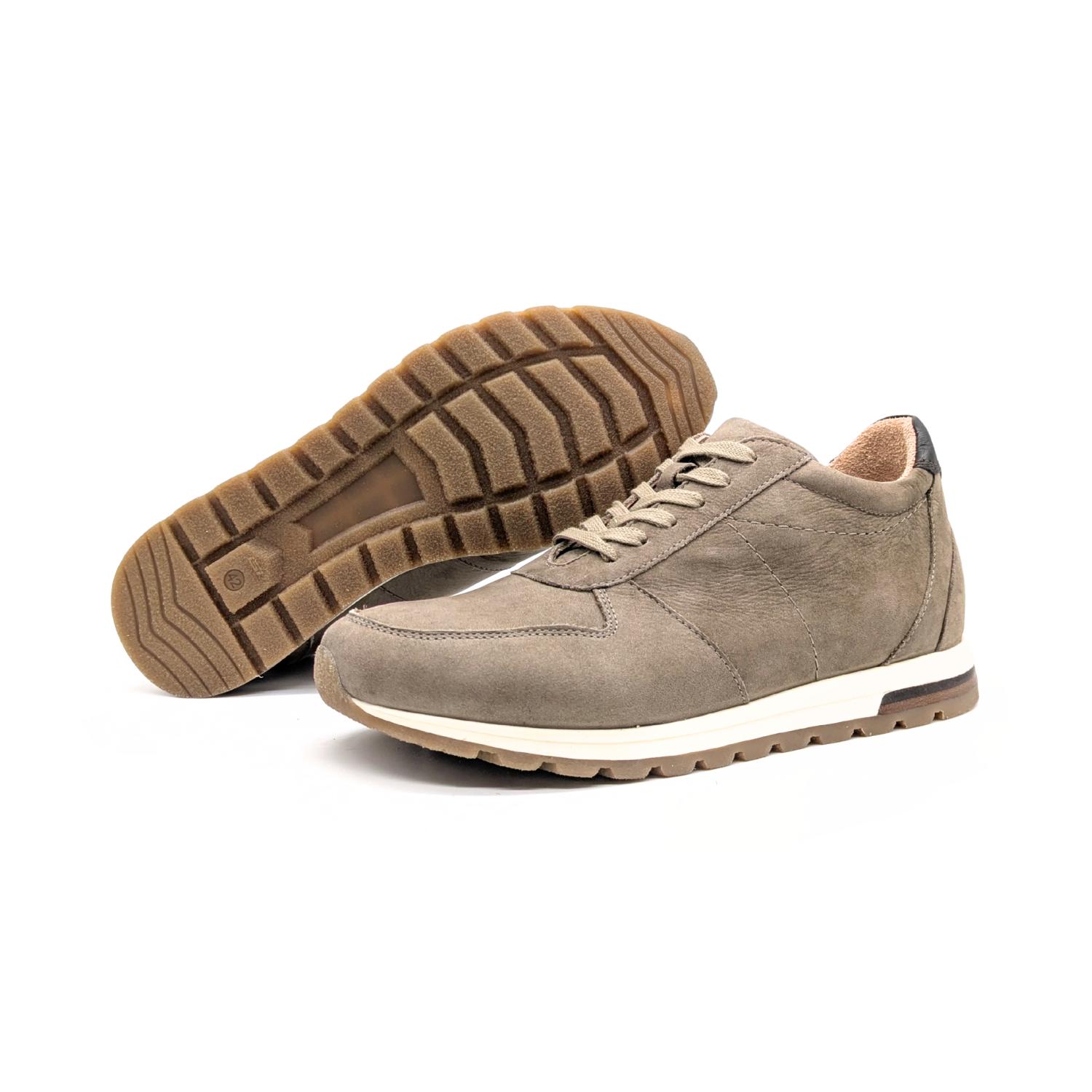 Werner 1911 Herren Bio-Sneaker Karakara in Taupe mit Profilsohle