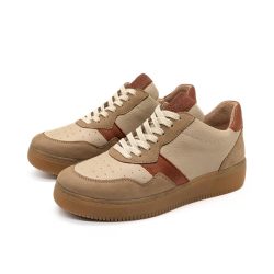 Werner 1911 Bio-Sneaker Nandu Karamell Mix mit Schnürung