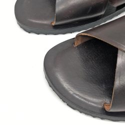 Werner 1911 Herren Bio-Pantolette in mokka mit runder Spitze