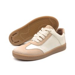 Werner 1911 B-Ware Bio-Sneaker aus Naturleder panna-beige mit flacher Sohle