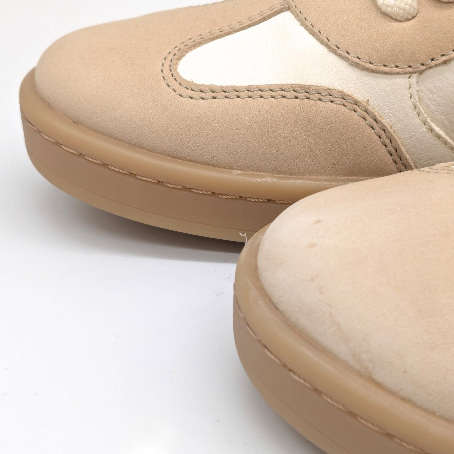 Werner 1911 B-Ware Bio-Sneaker aus Naturleder panna-beige mit runder Spitze