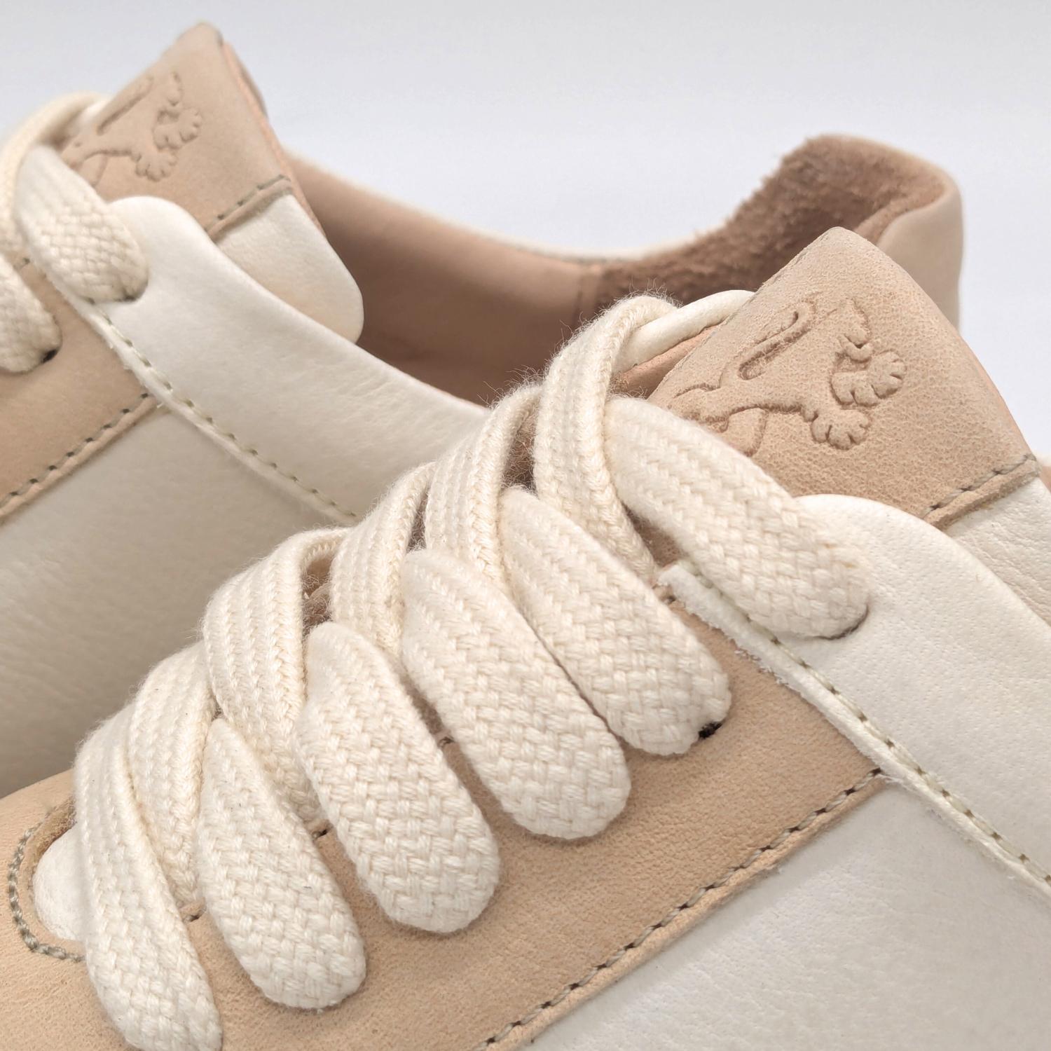 Werner 1911 B-Ware Bio-Sneaker aus Naturleder panna-beige mit Schnürung