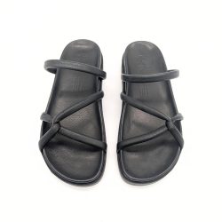 Werner 1911 Bio-Pantolette Efeu in Schwarz aus Nappaleder