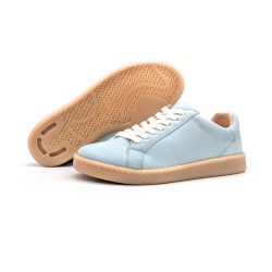 Werner 1911 Bio-Sneaker Eistaucher in Eisblau Nubuk mit flacher Sohle